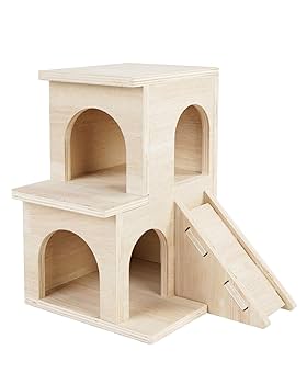 RaCoCo 小動物用木製ハウス 2穴付き RaCoCo 小動物用木製ハウス 2穴付き